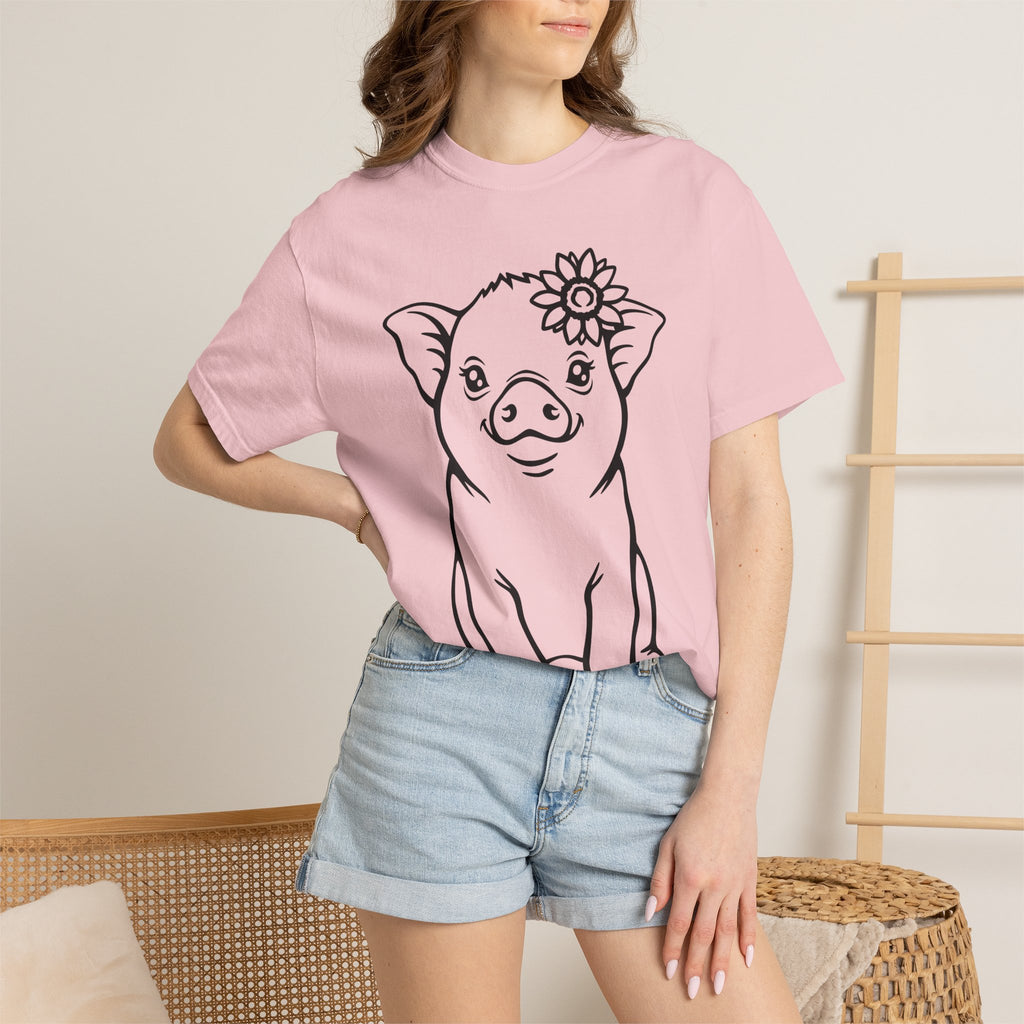 Cute Pig Unisex Garment-Dyed T-shirt