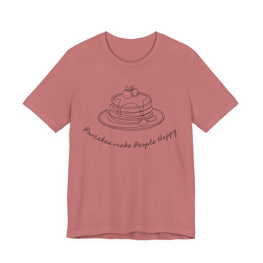 Pancakes make people happy Unisex Jersey Short Sleeve Tee