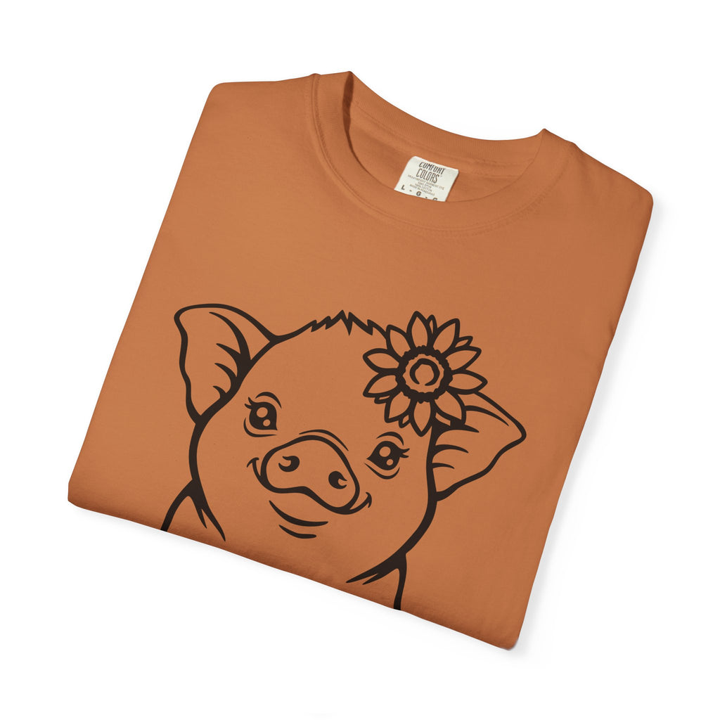 Cute Pig Unisex Garment-Dyed T-shirt