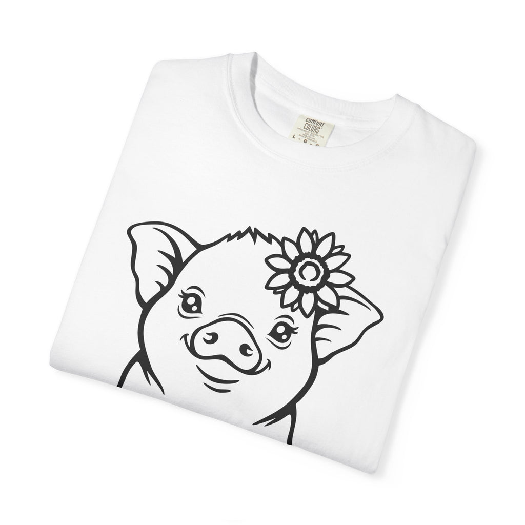 Cute Pig Unisex Garment-Dyed T-shirt