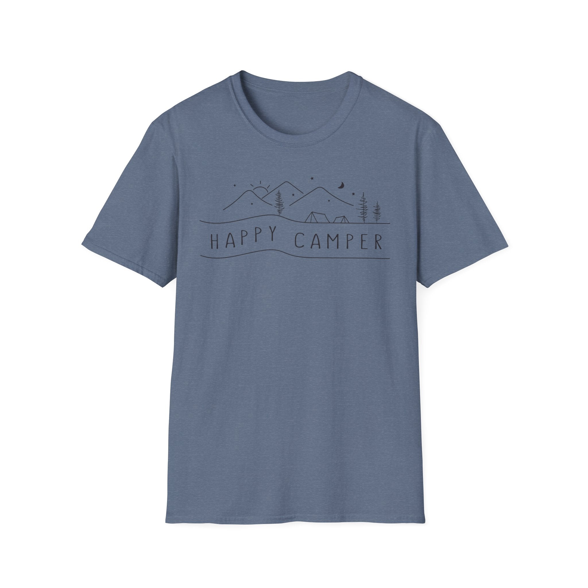 Happy Camper Tent Unisex Softstyle T-Shirt