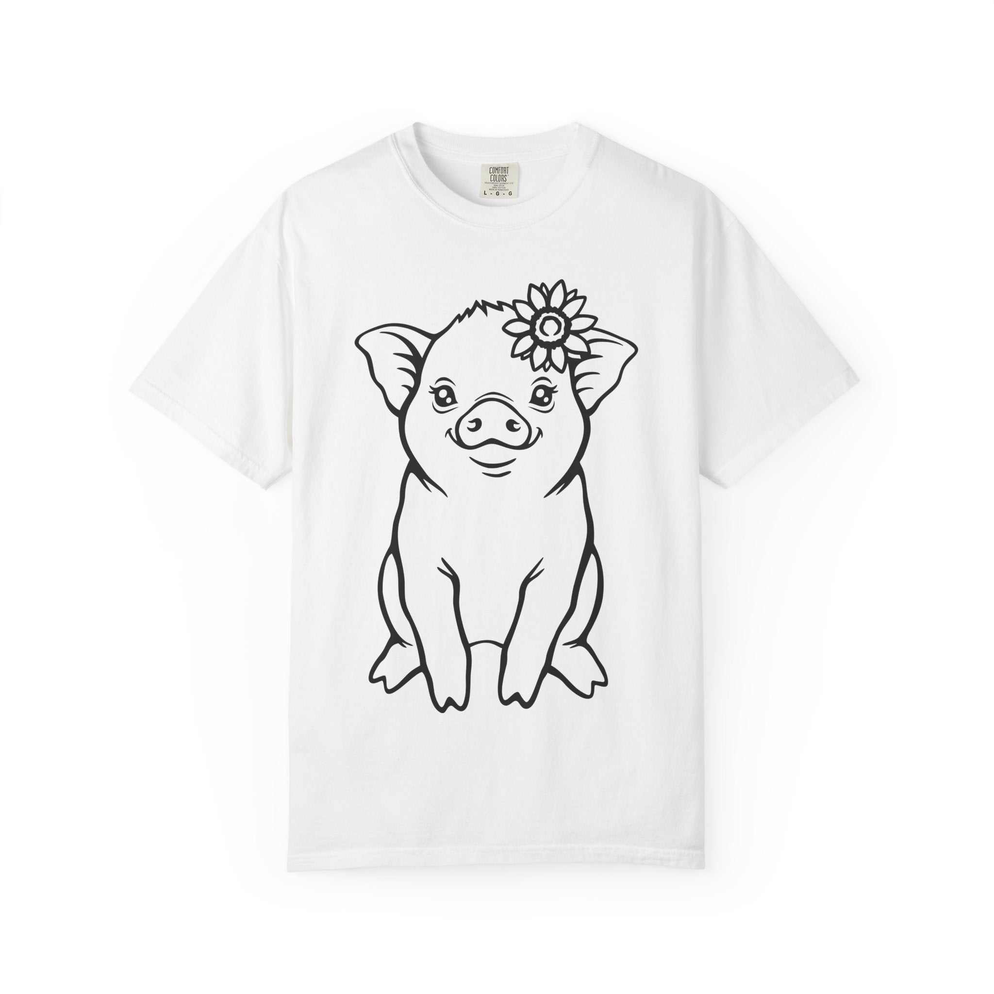 Cute Pig Unisex Garment-Dyed T-shirt