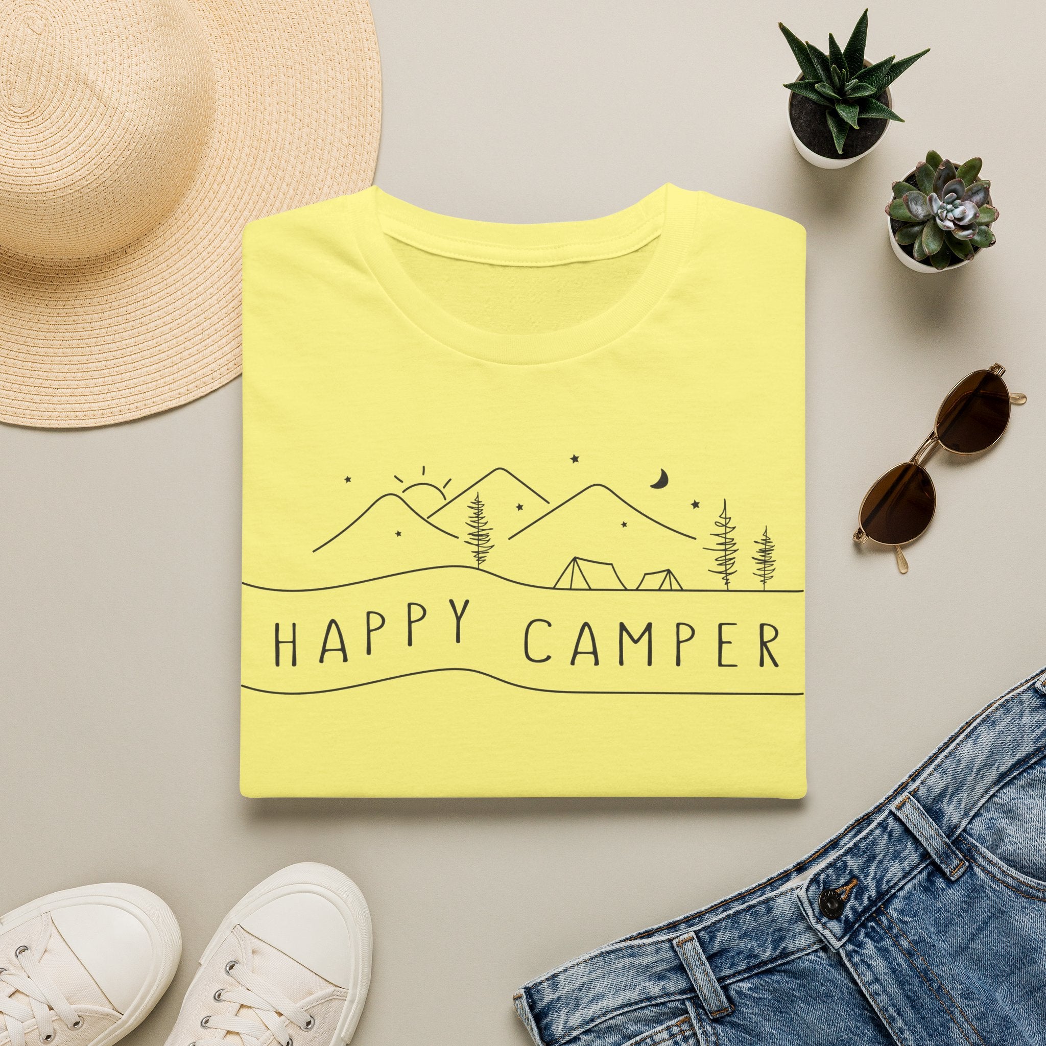 Happy Camper Tent Unisex Softstyle T-Shirt