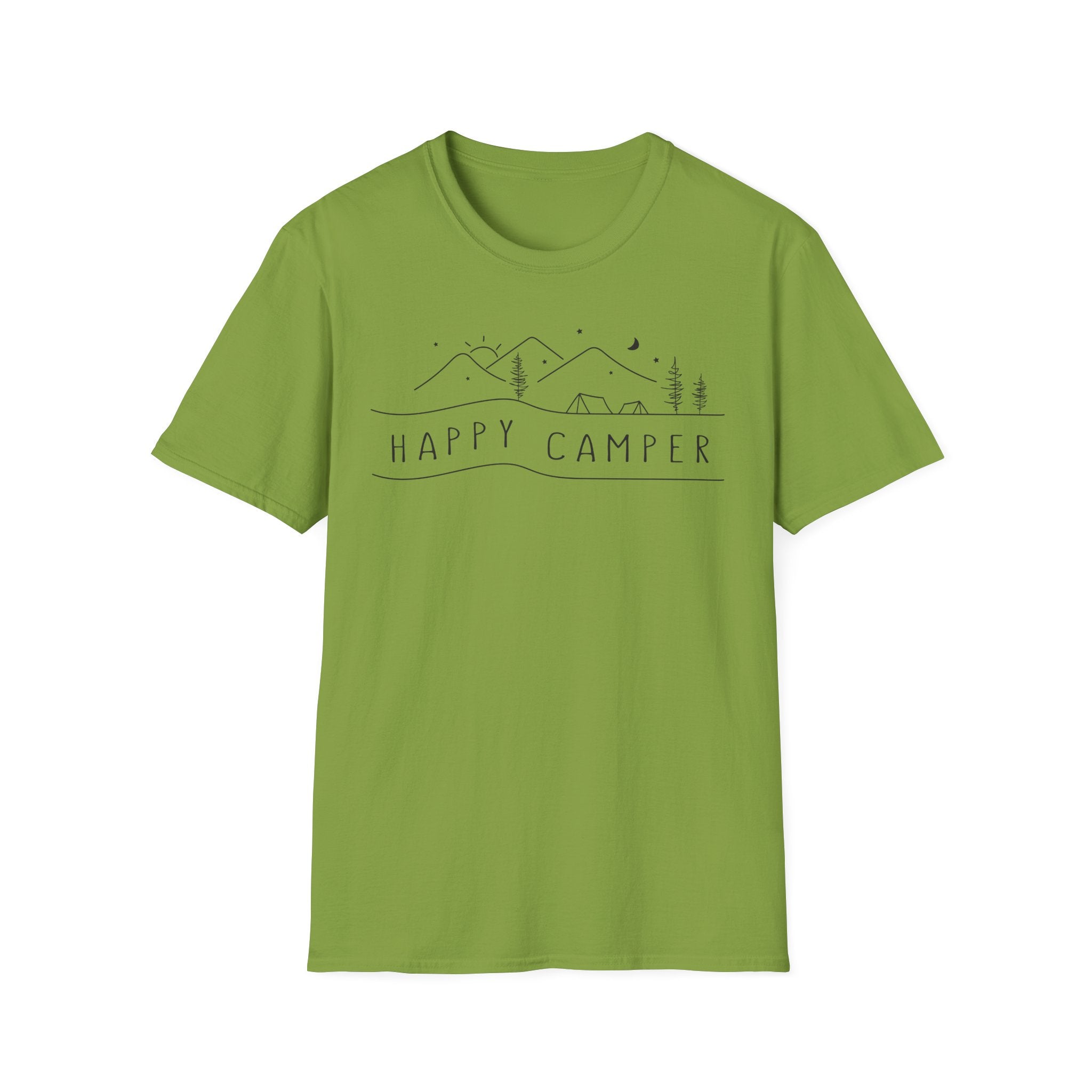Happy Camper Tent Unisex Softstyle T-Shirt
