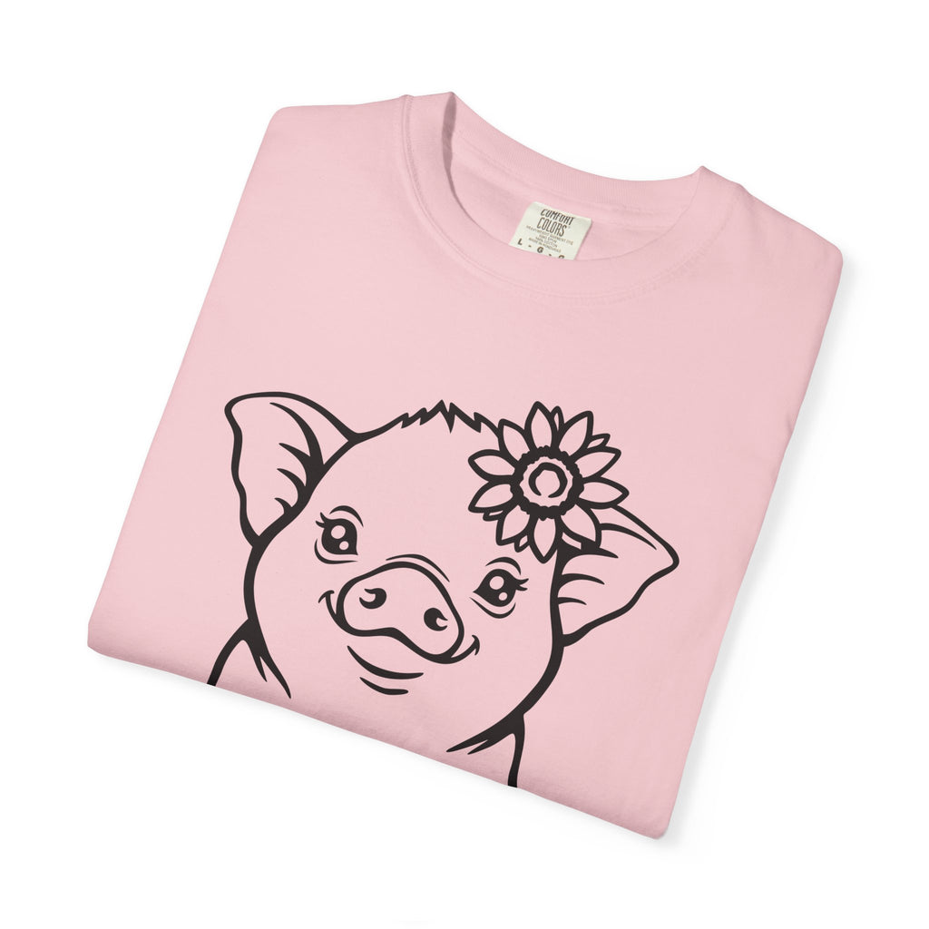 Cute Pig Unisex Garment-Dyed T-shirt