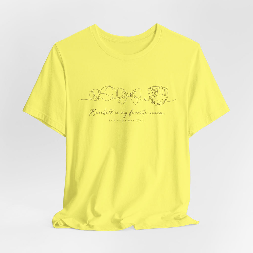 Baseball Favorite Season Unisex Jersey Short Sleeve Tee