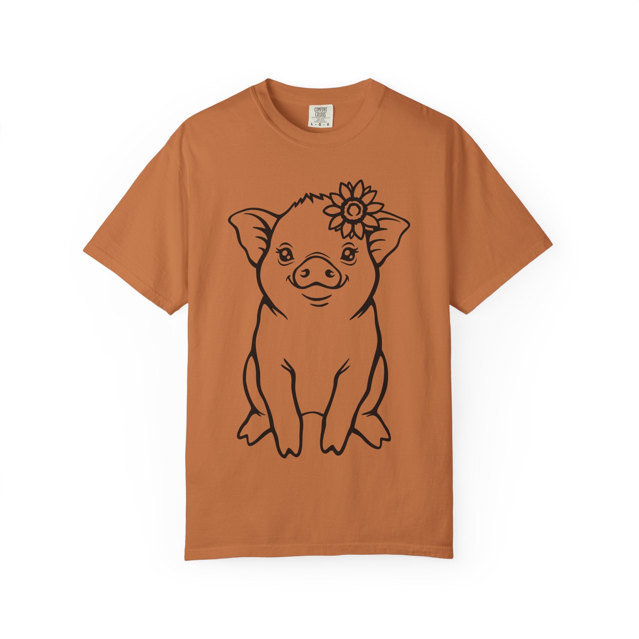 Cute Pig Unisex Garment-Dyed T-shirt