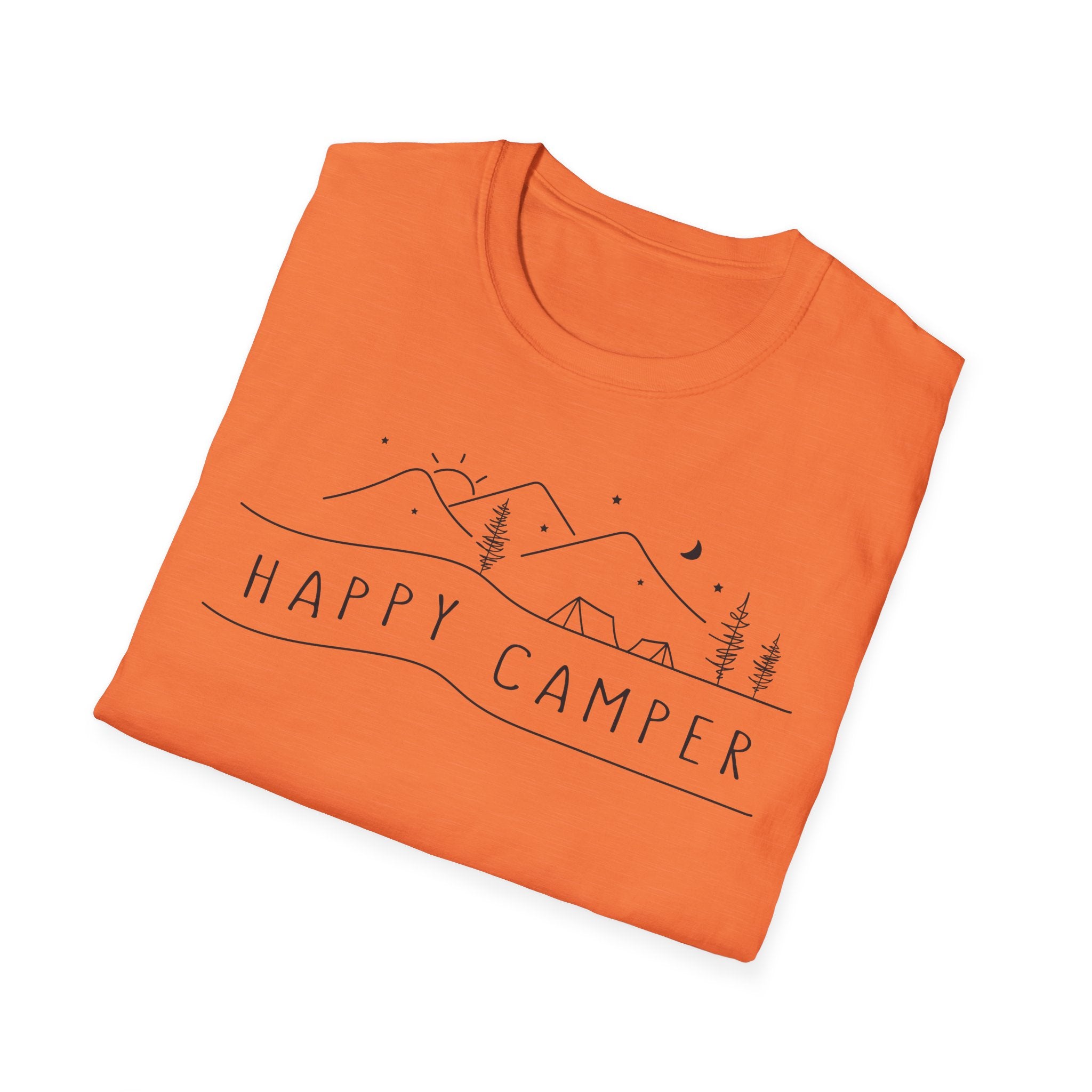 Happy Camper Tent Unisex Softstyle T-Shirt