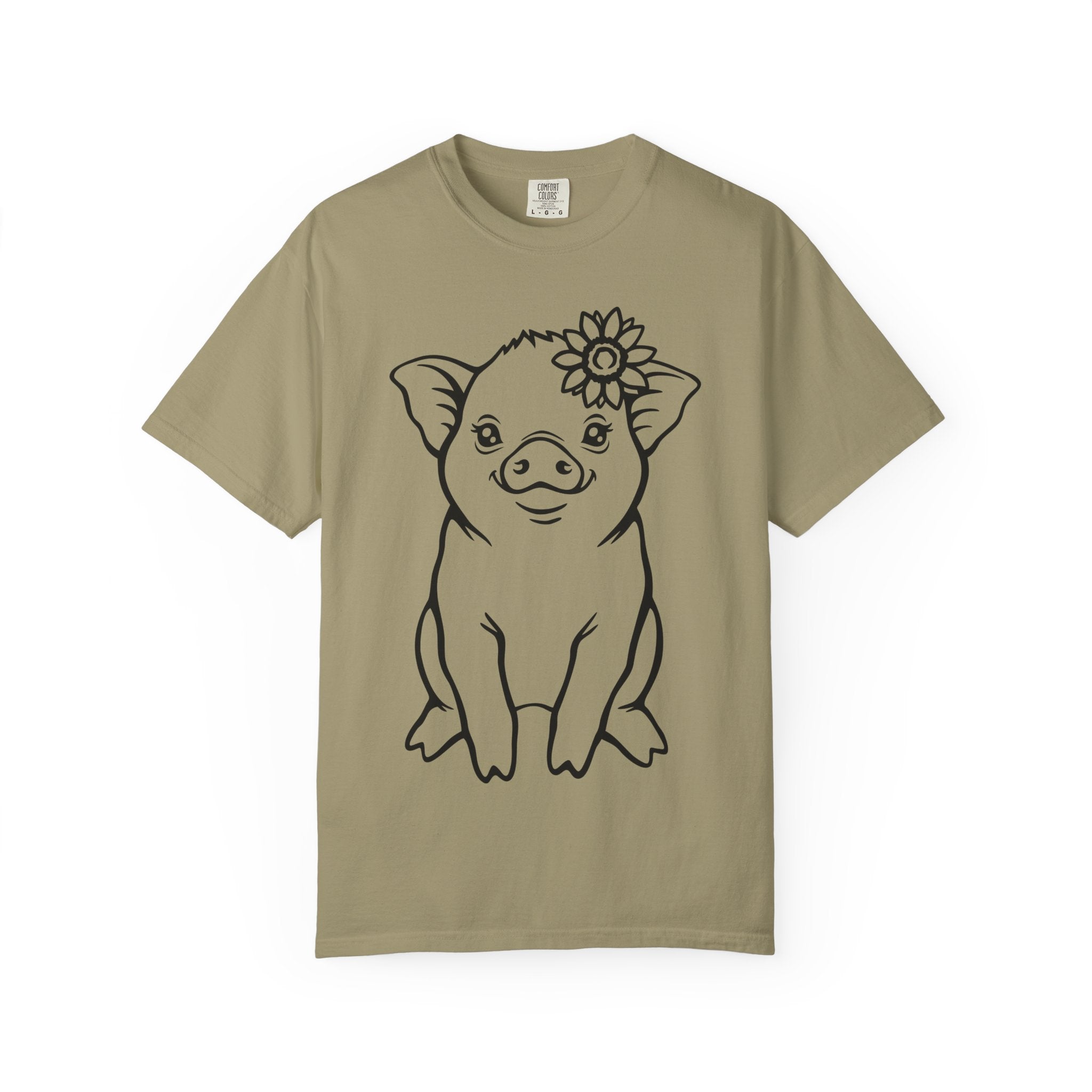 Cute Pig Unisex Garment-Dyed T-shirt