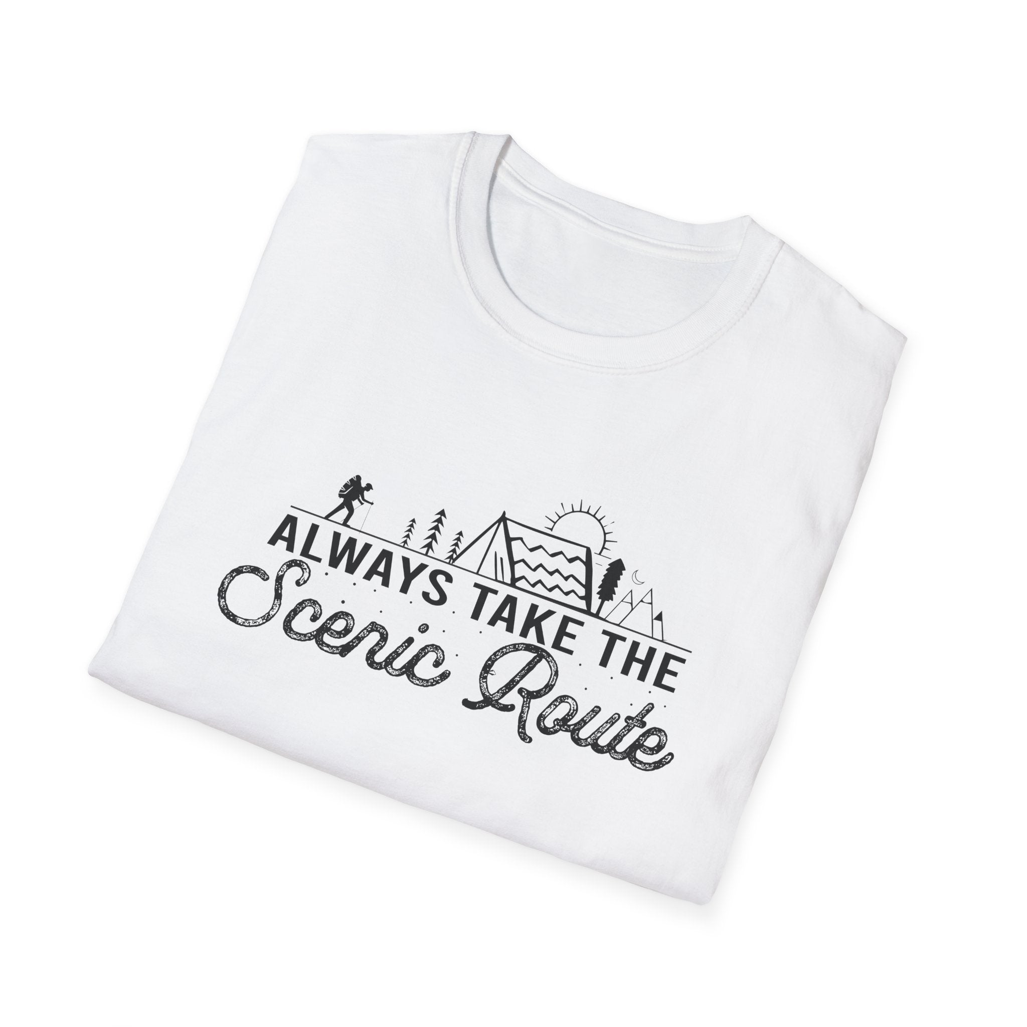 Always Take the Scenic Route Unisex Softstyle T-Shirt
