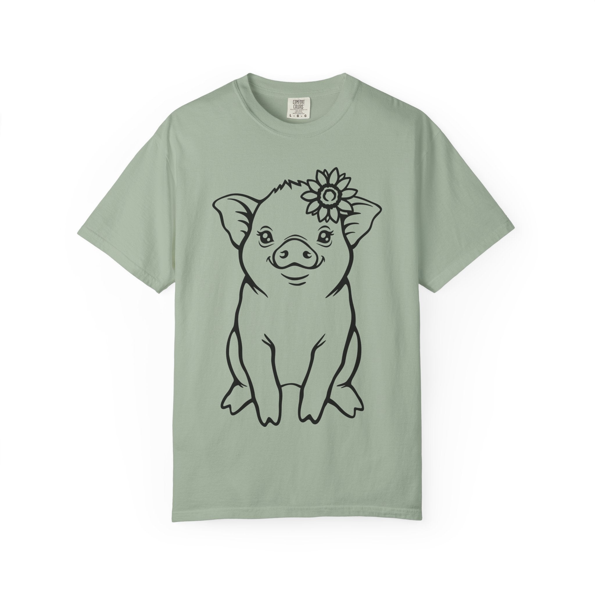 Cute Pig Unisex Garment-Dyed T-shirt