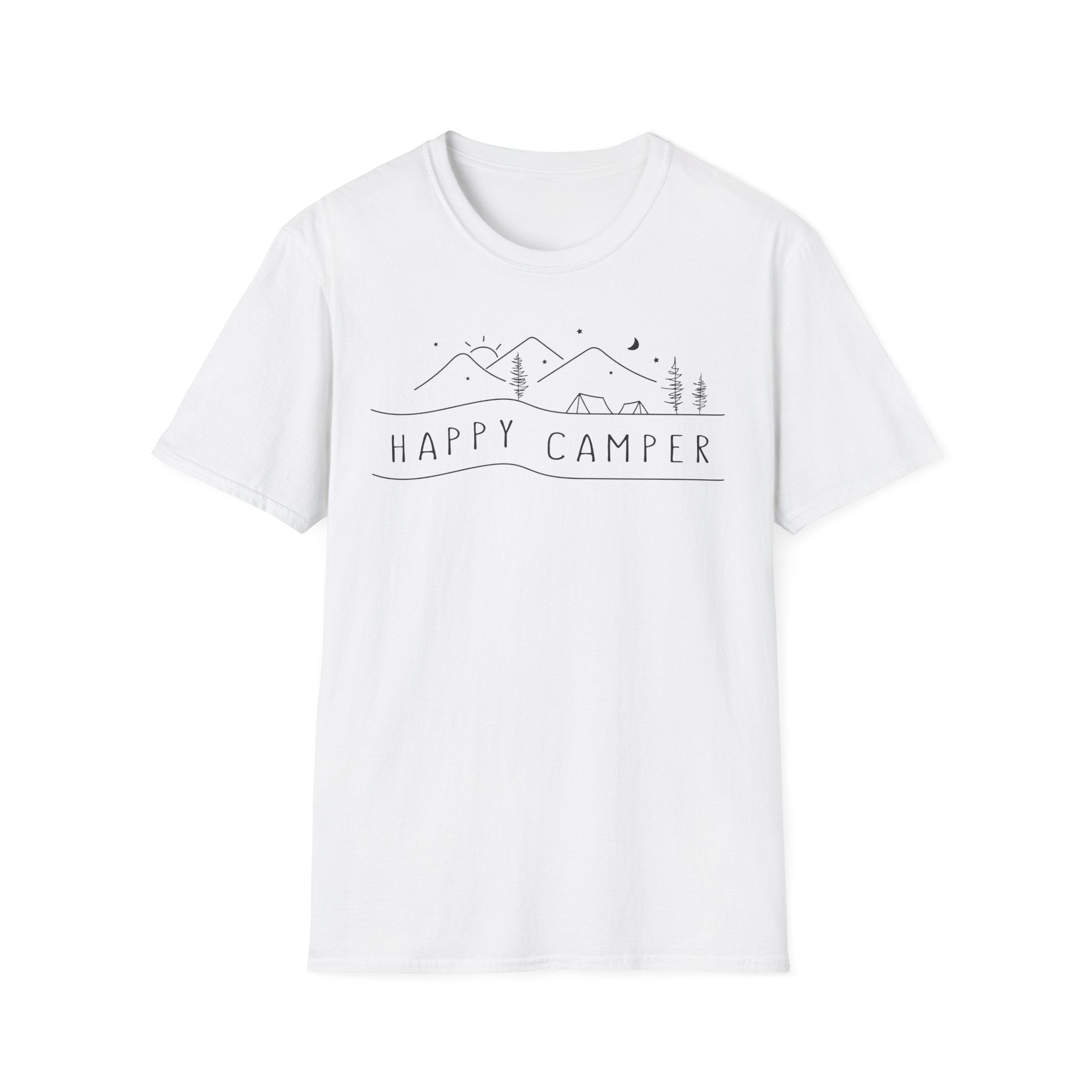 Happy Camper Tent Unisex Softstyle T-Shirt