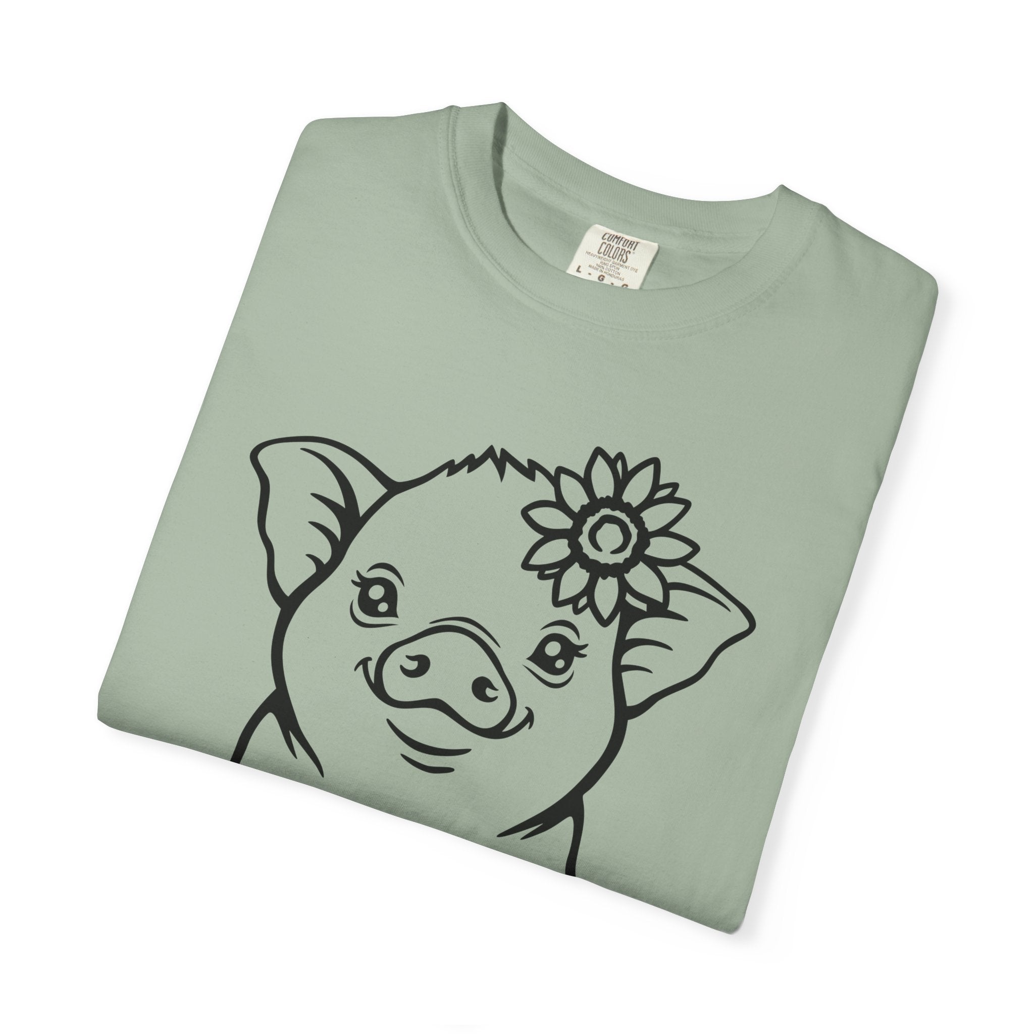 Cute Pig Unisex Garment-Dyed T-shirt