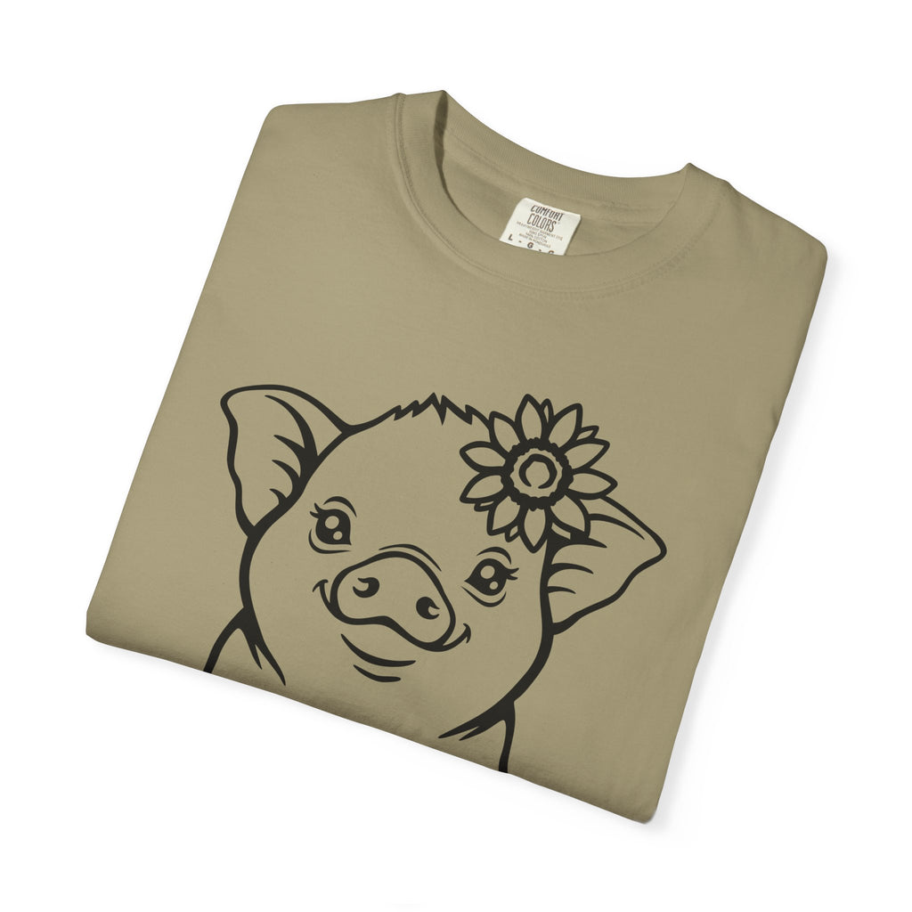 Cute Pig Unisex Garment-Dyed T-shirt