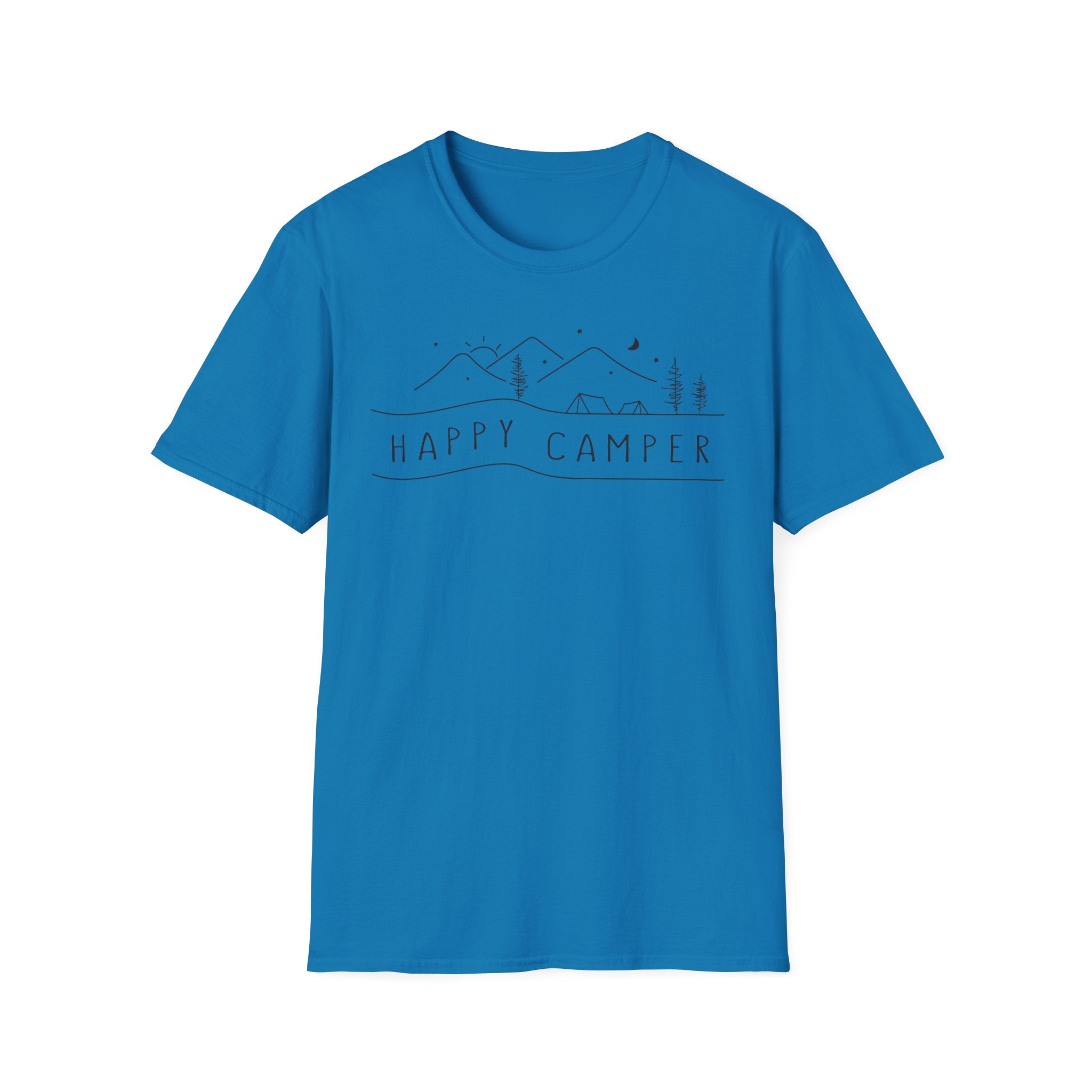 Happy Camper Tent Unisex Softstyle T-Shirt
